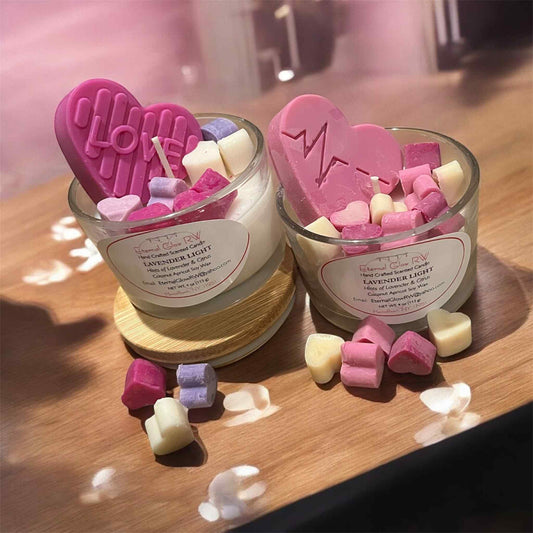 Lavender Light Hearts